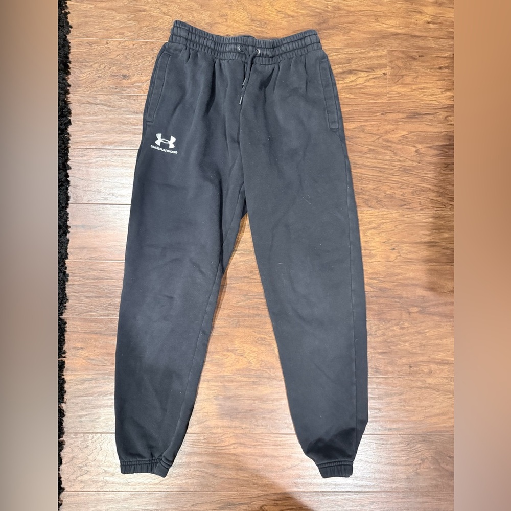 Under Armour Black Fleece Joggers with Small Logo